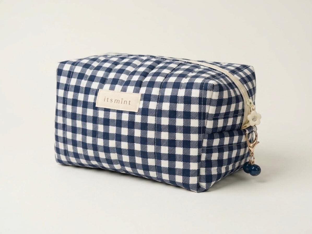 Boxy make up bag - Blueberry