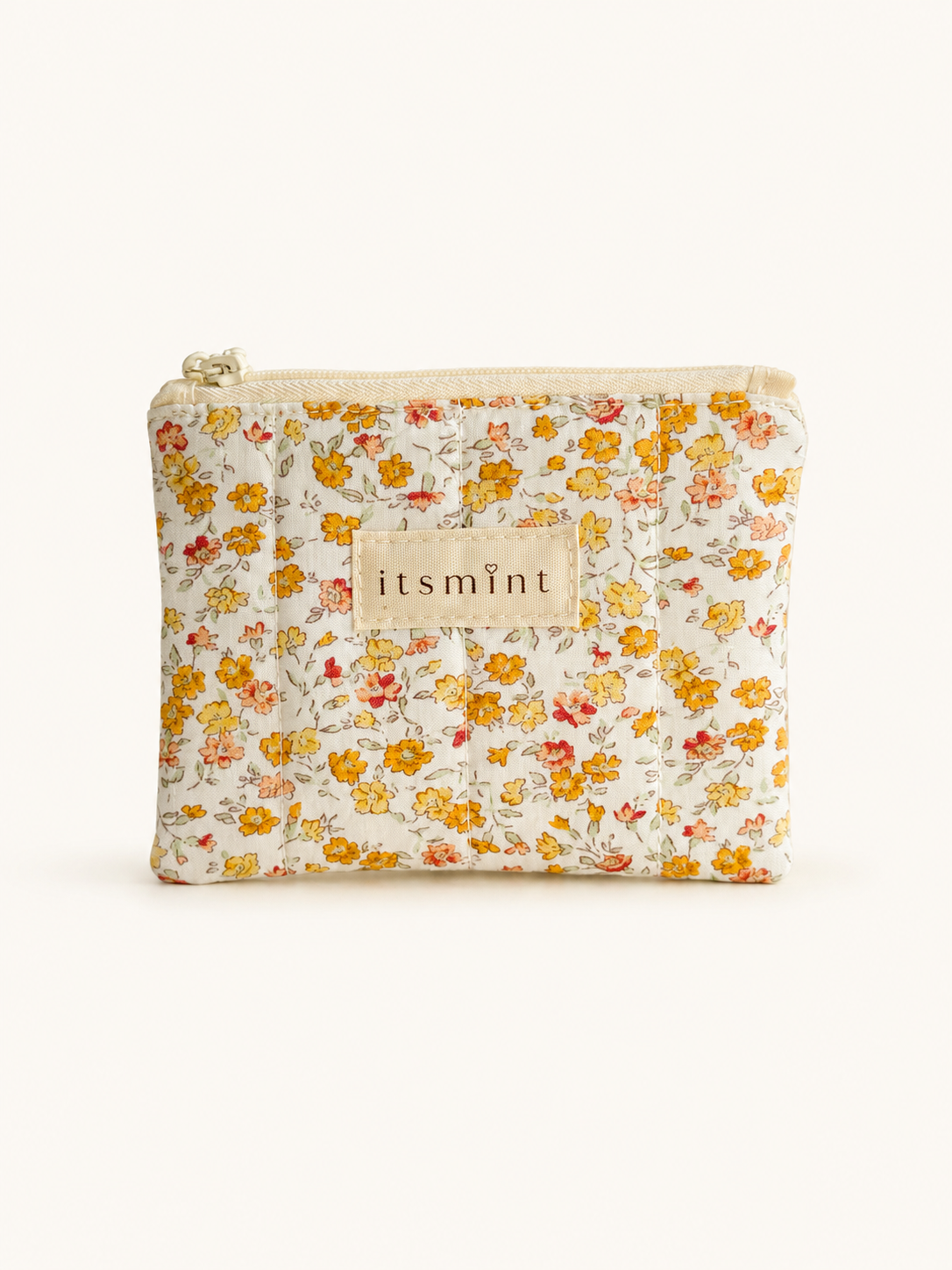 Zipper coins pouch - Golden flowers