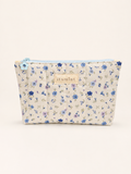 Zipper pouch - Floral blue