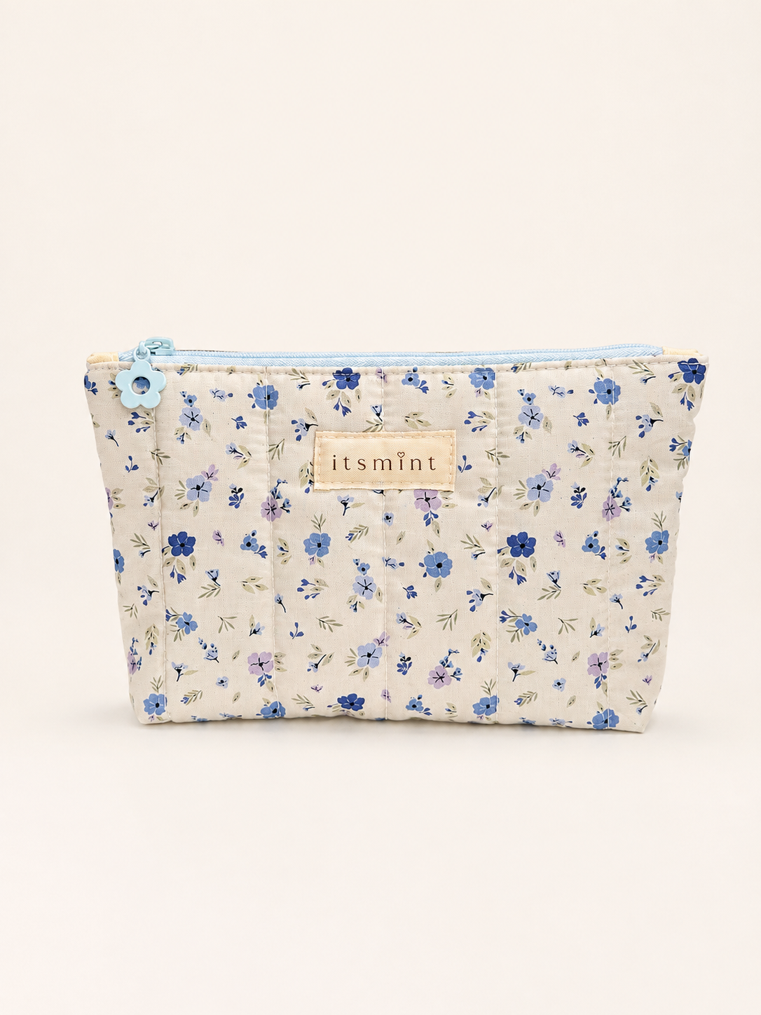 Zipper pouch - Floral blue