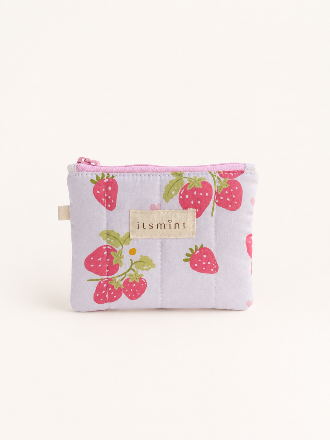 Zipper coins pouch - Strawberry pink