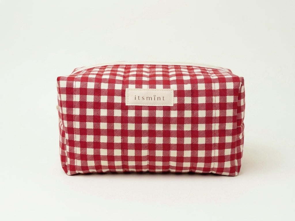 Boxy make up bag - Red chilli