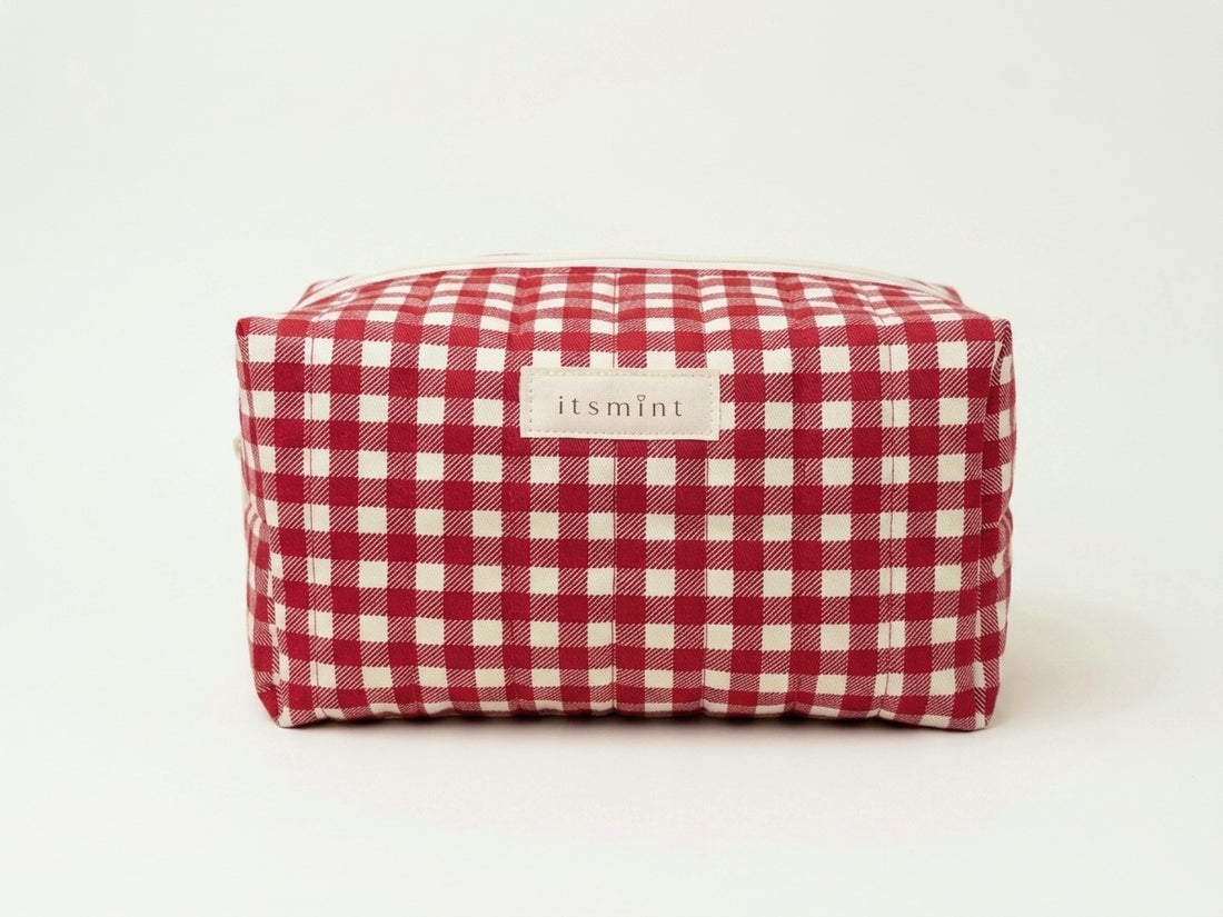 Boxy make up bag - Red chilli