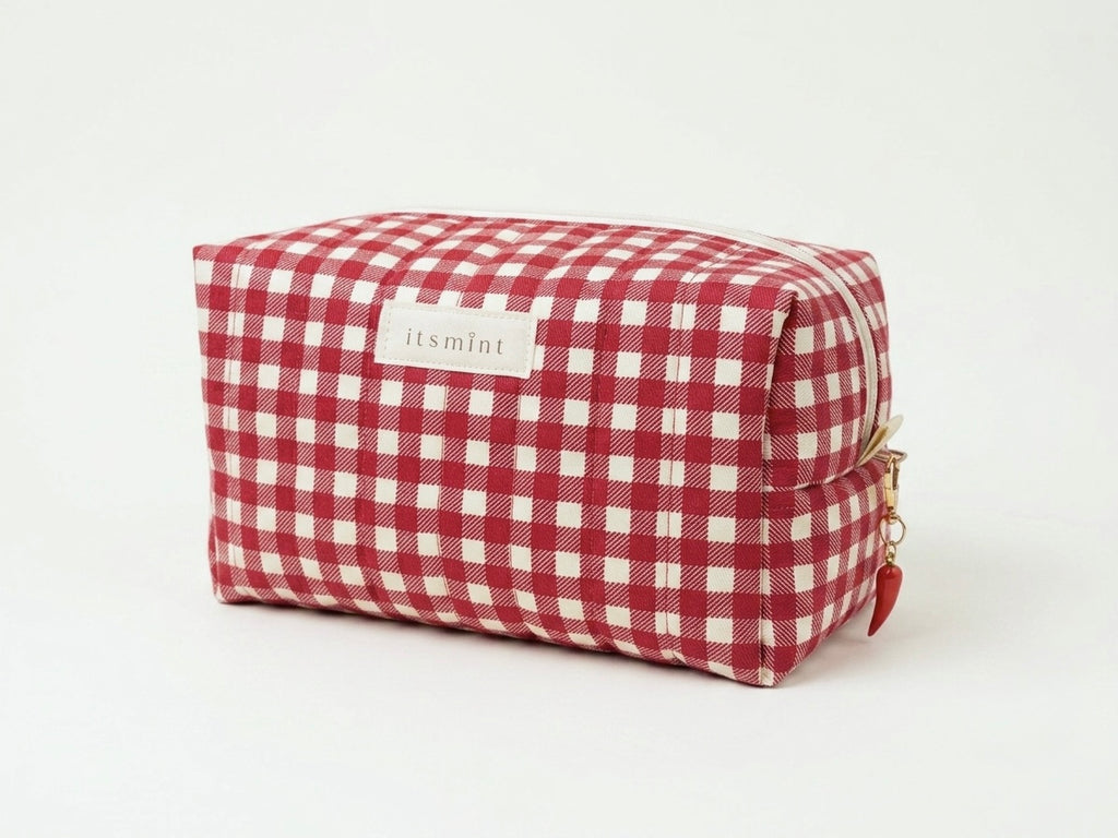 Boxy make up bag - Red chilli
