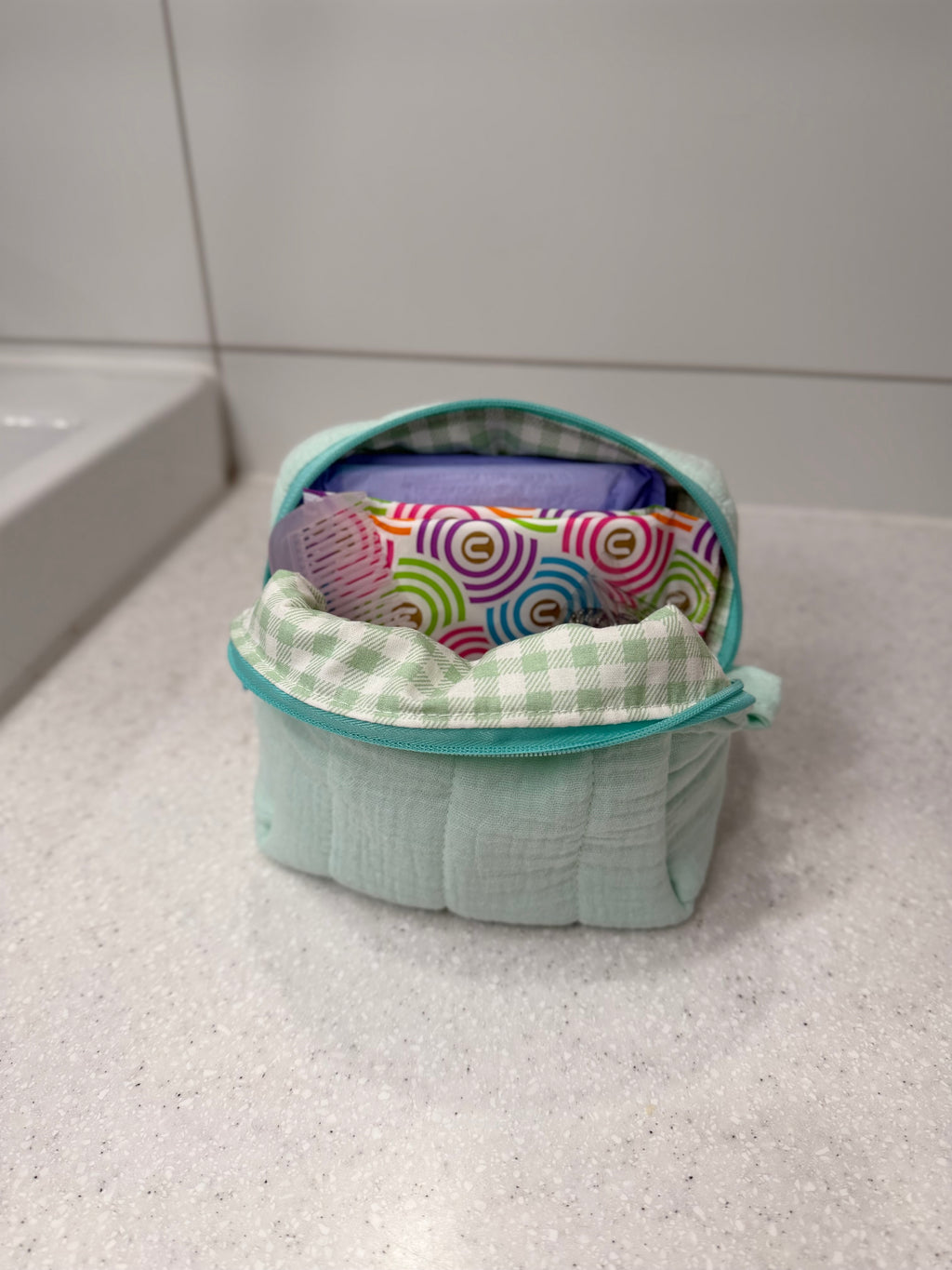 Boxy pouch - Mint green