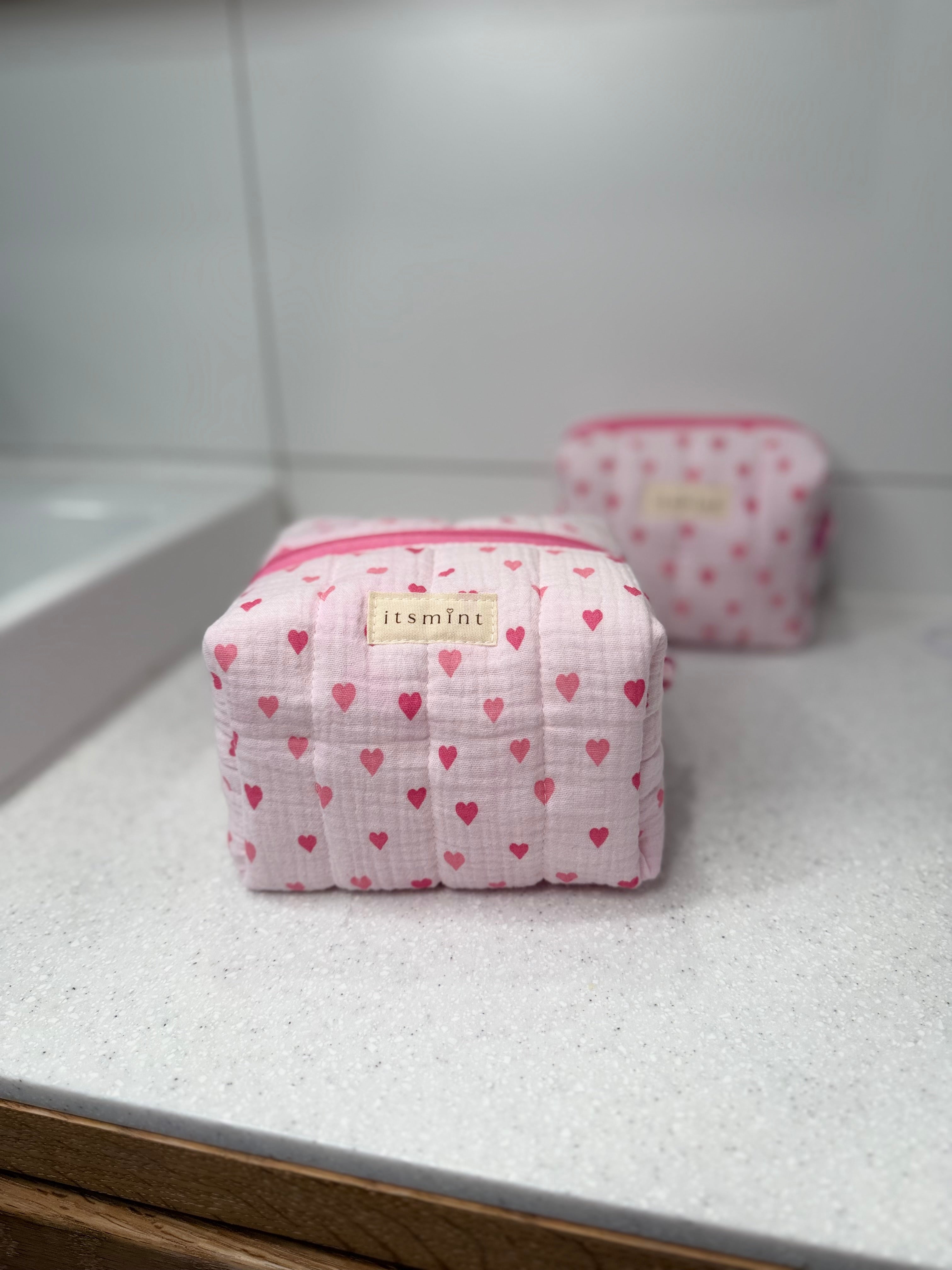 Boxy pouch - Mini hearts