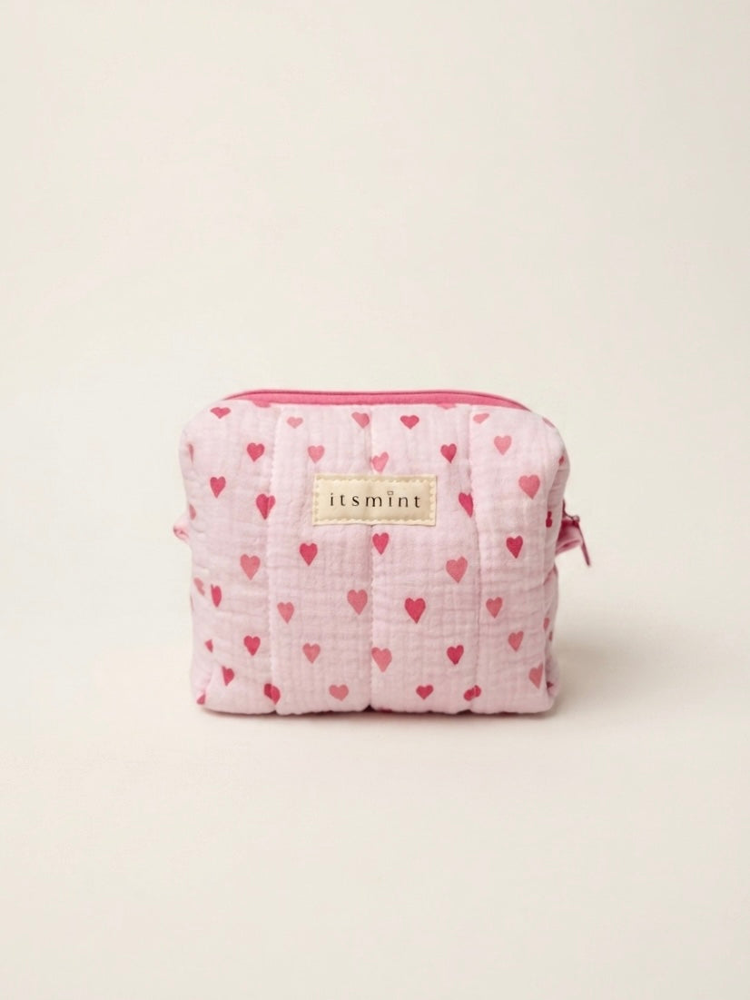 Boxy pouch - Mini hearts