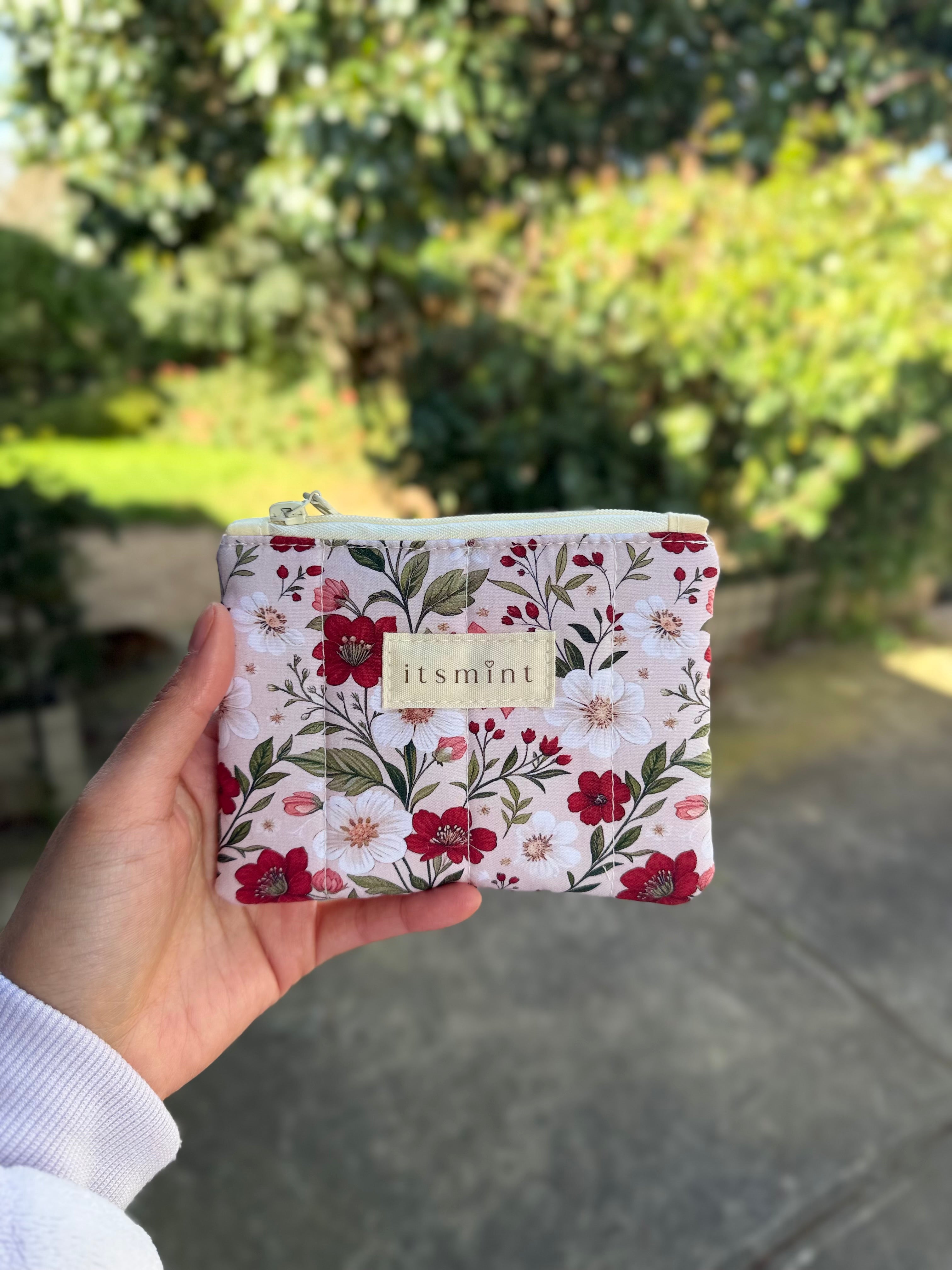 Zipper coins pouch - Vintage floral